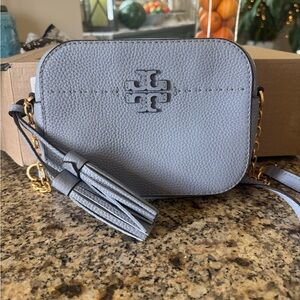 Tory Burch Blue Leather Crossbody Bag